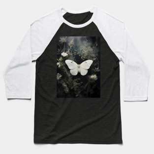 gothic white butterfly in ruins Baseball T-Shirt